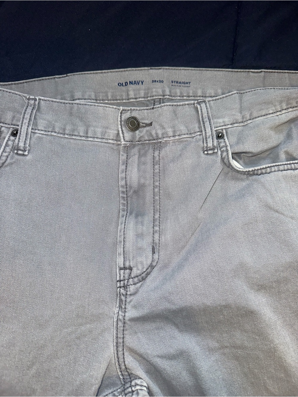 Old Navy Men’s Straight Jeans - Light Silver Gray